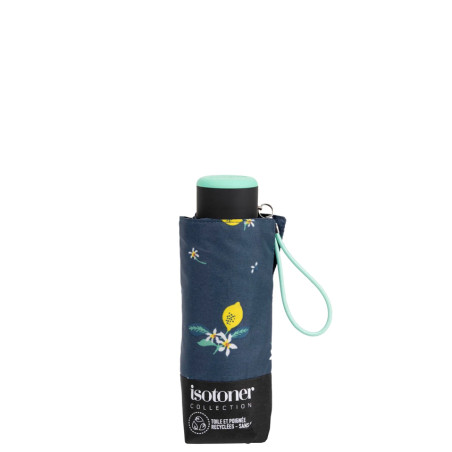 Isotoner Compact Mini Slim Manual Lemon Yellow Umbrella