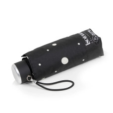 Isotoner Compact Mini Slim Manual Umbrella Black/Yellow