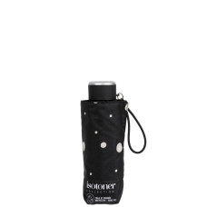 Isotoner Compact Mini Slim Manual Umbrella Black/Yellow