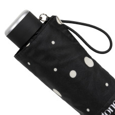 Isotoner Parapluie Mini Pliant Manuel Pois Noir/Jaune fermeture