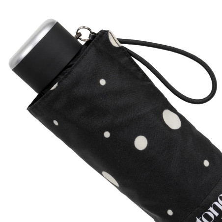 Isotoner Compact Mini Slim Manual Umbrella Black/Yellow