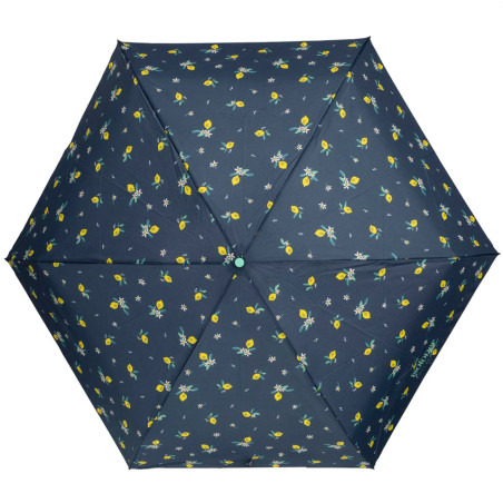 Isotoner Mini Automatic Folding Umbrella Yellow Lemon