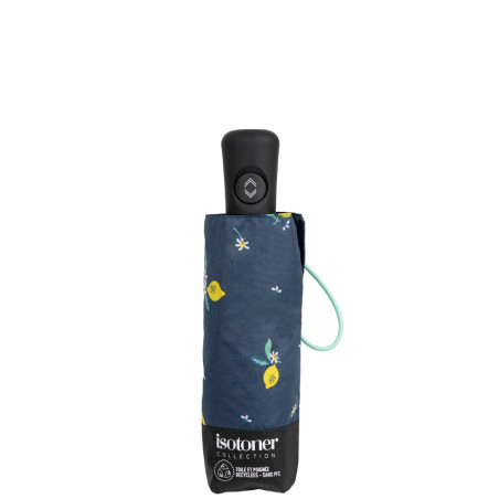 Isotoner Mini Automatic Folding Umbrella Yellow Lemon