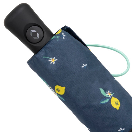 Isotoner Mini Automatic Folding Umbrella Yellow Lemon