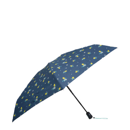 Isotoner Mini Automatic Folding Umbrella Yellow Lemon