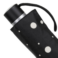Isotoner Parapluie Femme Pliant Manuel Pois Noir/Jaune fermeture