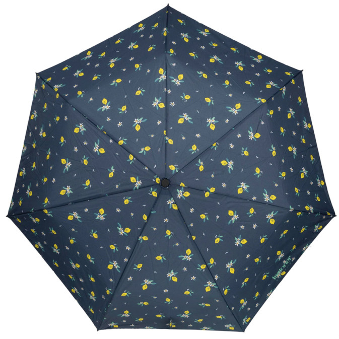 Isotoner Compact Automatic Umbrella Yellow Lemon