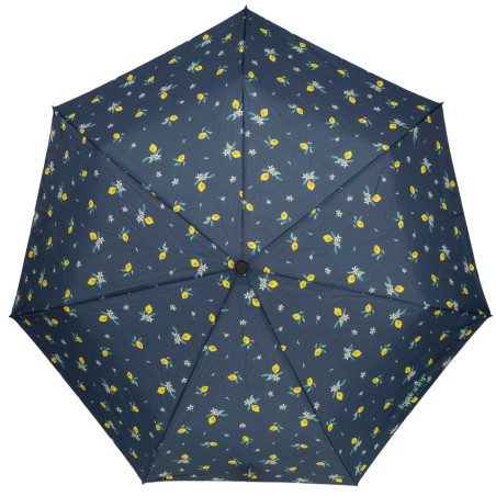 Isotoner Compact Automatic Umbrella Yellow Lemon