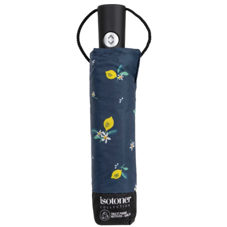 Isotoner Compact Automatic Umbrella Yellow Lemon