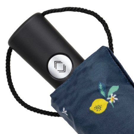 Isotoner Compact Automatic Umbrella Yellow Lemon