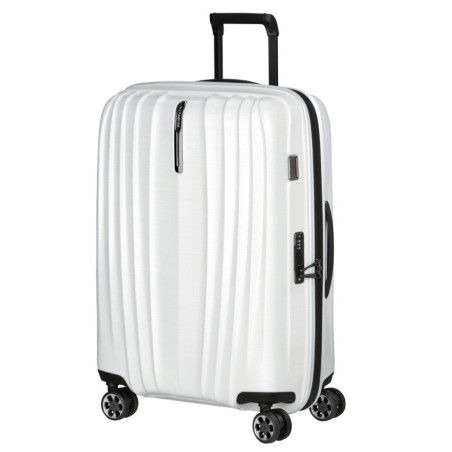 Samsonite Nexis 70cm Expandable Suitcase with 4 Wheels in Cotton White