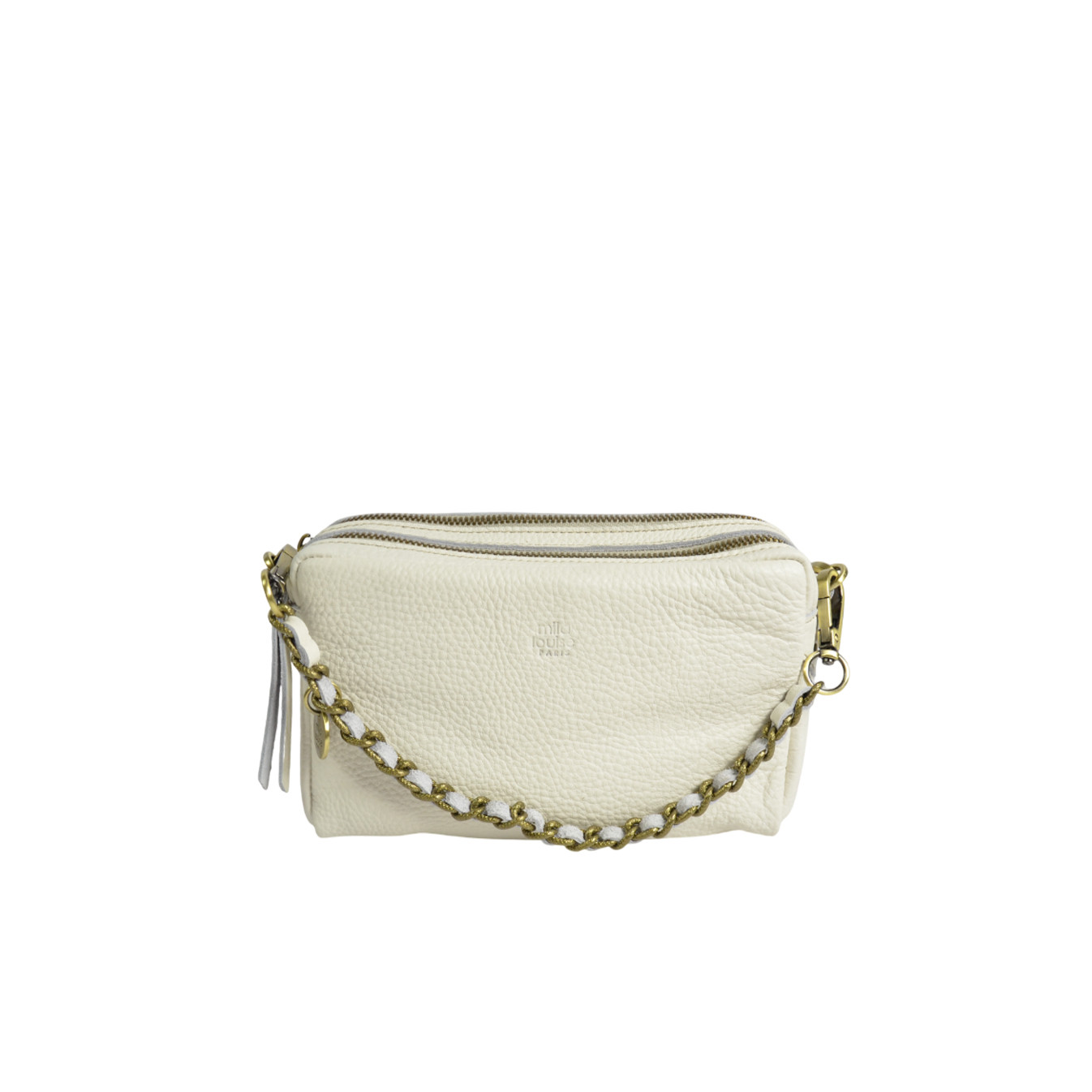 Mila Louise Mama XS C1 Petit Sac Trotteur Cuir Grainé Latte