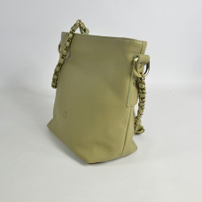 Mila Louise Nita C1 Shoulder Bag Grainy Leather Oyster