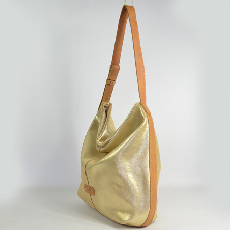 Mila Louise Maeli XC Sac Hobo Cuir Irisé Ambre cote