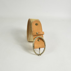 Mila Louise Pale X Ceinture irisé et grainé Ajustable TU Ambre face