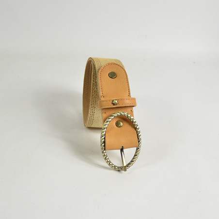 Mila Louise Pale X Iridescent and Grained Adjustable Belt TU Amber