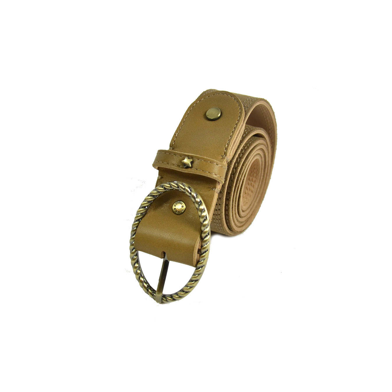 Mila Louise Pale X Iridescent and Grained Adjustable Belt TU Bronze...