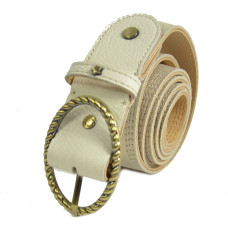 Mila Louise Pale X Iridescent and Grained Adjustable Belt TU Latte