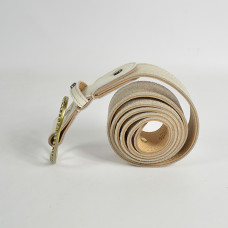 Mila Louise Pale X Iridescent and Grained Adjustable Belt TU Latte