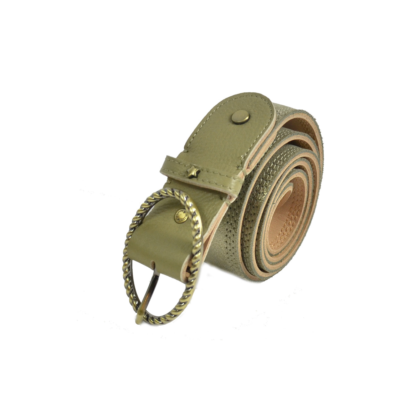 Mila Louise Pale X Ceinture irisé et grainé Ajustable TU Oyster