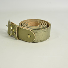 Mila Louise Pale X Iridescent and Grained Adjustable Belt TU Oyster