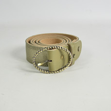 Mila Louise Pale X Iridescent and Grained Adjustable Belt TU Oyster