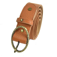 Mila Louise Pale X Iridescent and Grained Adjustable Belt TU Tan