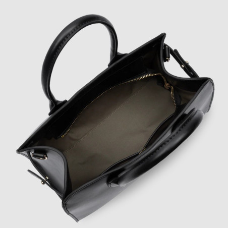 Lancaster Donna Hopper Handbag in Smooth Calfskin 531-121 Black