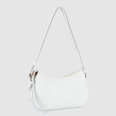 Lancaster Dune Petit sac Besace En Cuir Grainé 529-94 Blanc côté