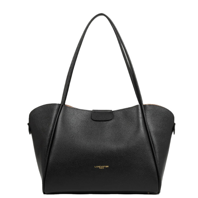 Lancaster Ida Double Large Shoulder Bag 470-86 Black-In-Nude