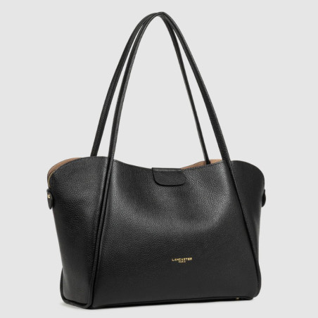 Lancaster Ida Double Large Shoulder Bag 470-86 Black-In-Nude