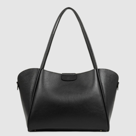 Lancaster Ida Double Grand Sac Cabas Porté Epaule 470-86 Noir-In-Nude dos