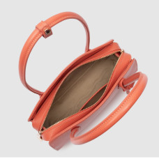 Lancaster Mademoiselle Bonnie Sac Porté Epaule Aux Anses Longues 572-130 Orange ouvert