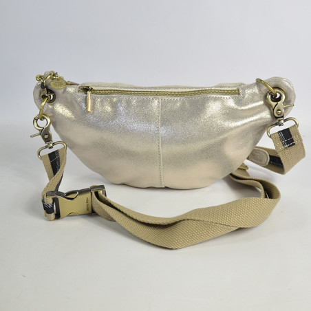 Mila Louise Petra X Sac Banane Cuir Latte dos