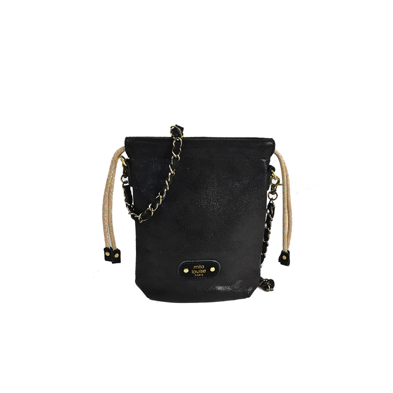 Mila Louise Mai PG2 Sac Pochette Toile Fantaisie Noir