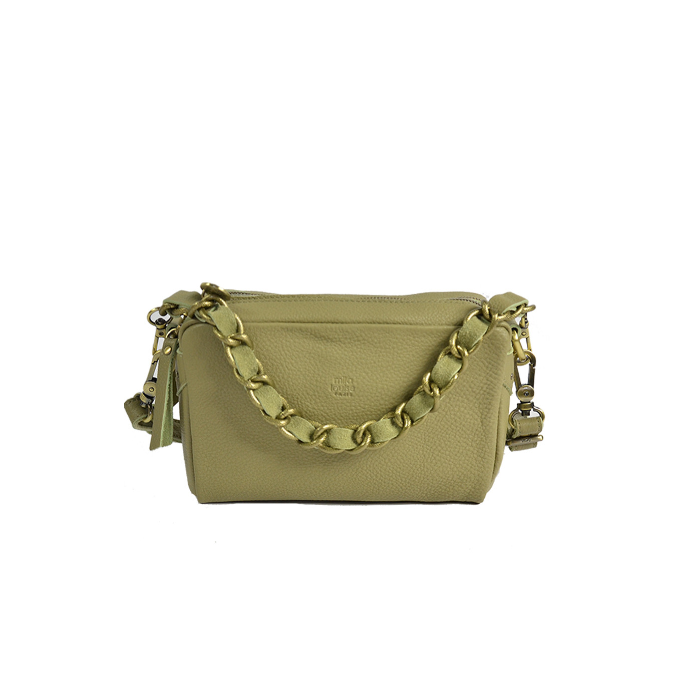 Mila Louise Mama C1 Trotter Bag Grained Leather Oyster