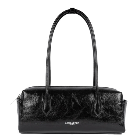 Lancaster Retro Cube Rectangle Leather Bag 577-36 Black