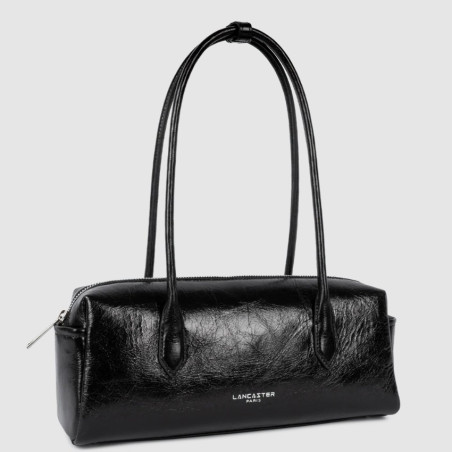 Lancaster Retro Cube Rectangle Leather Bag 577-36 Black
