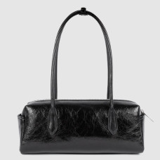 Lancaster Rétro Cube Sac Rectangle En Cuir 577-36 Noir dos