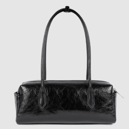 Lancaster Rétro Cube Sac Rectangle En Cuir 577-36 Noir dos