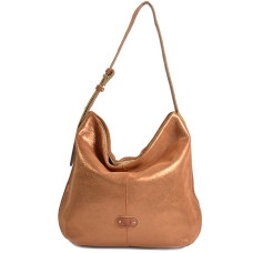 Mila Louise Maeli XC Hobo Bag Iridescent Leather Tan