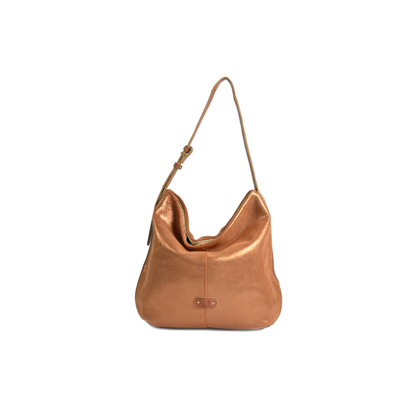 Mila Louise Maeli XC Hobo Bag Iridescent Leather Tan