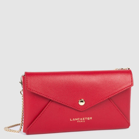 Lancaster Sierra Pochette Organisée En Cuir Grainé 138-015 Rouge côté