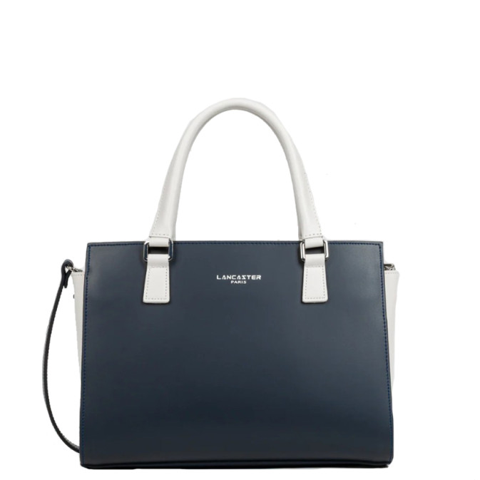 Lancaster Smooth Handbag 437-03 Navy Blue - Ecru