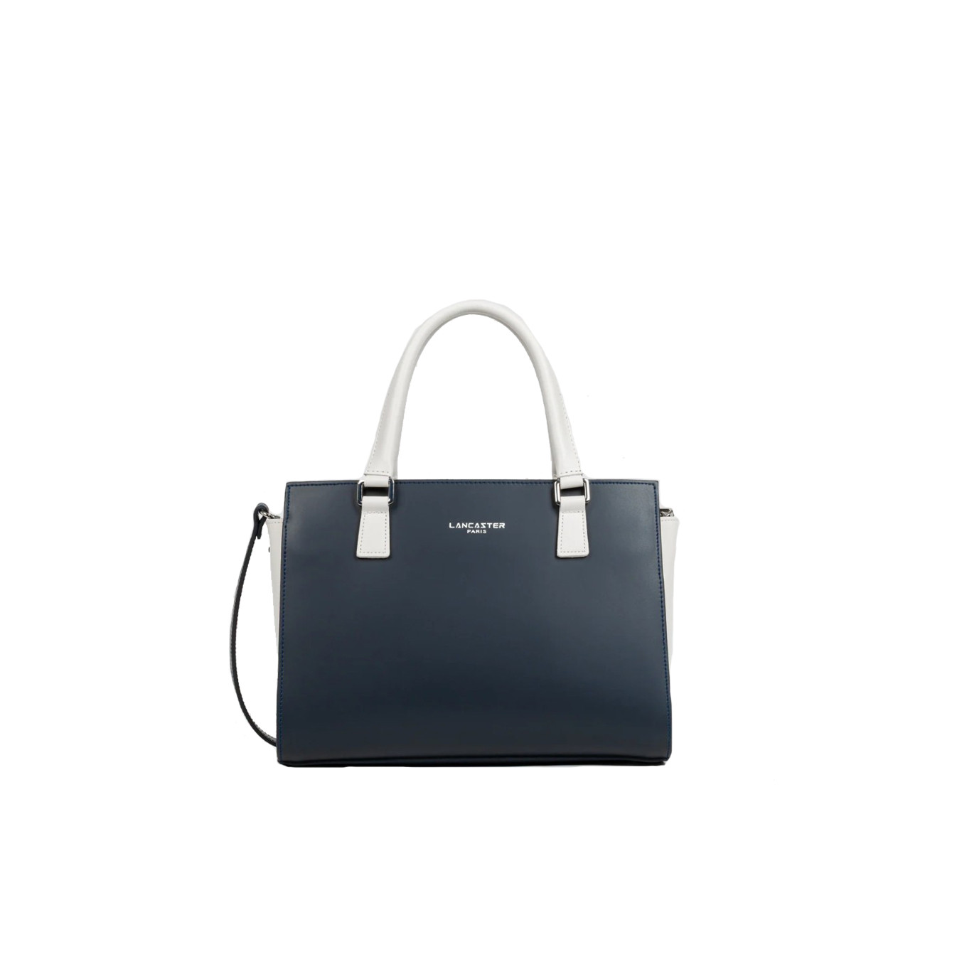 Lancaster Smooth Handbag 437-03 Navy Blue - Ecru