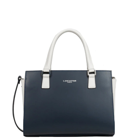 Lancaster Smooth Handbag 437-03 Navy Blue - Ecru