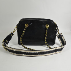 Mila Louise Nell RX Sac Besace Cuir Irisé Noir dos