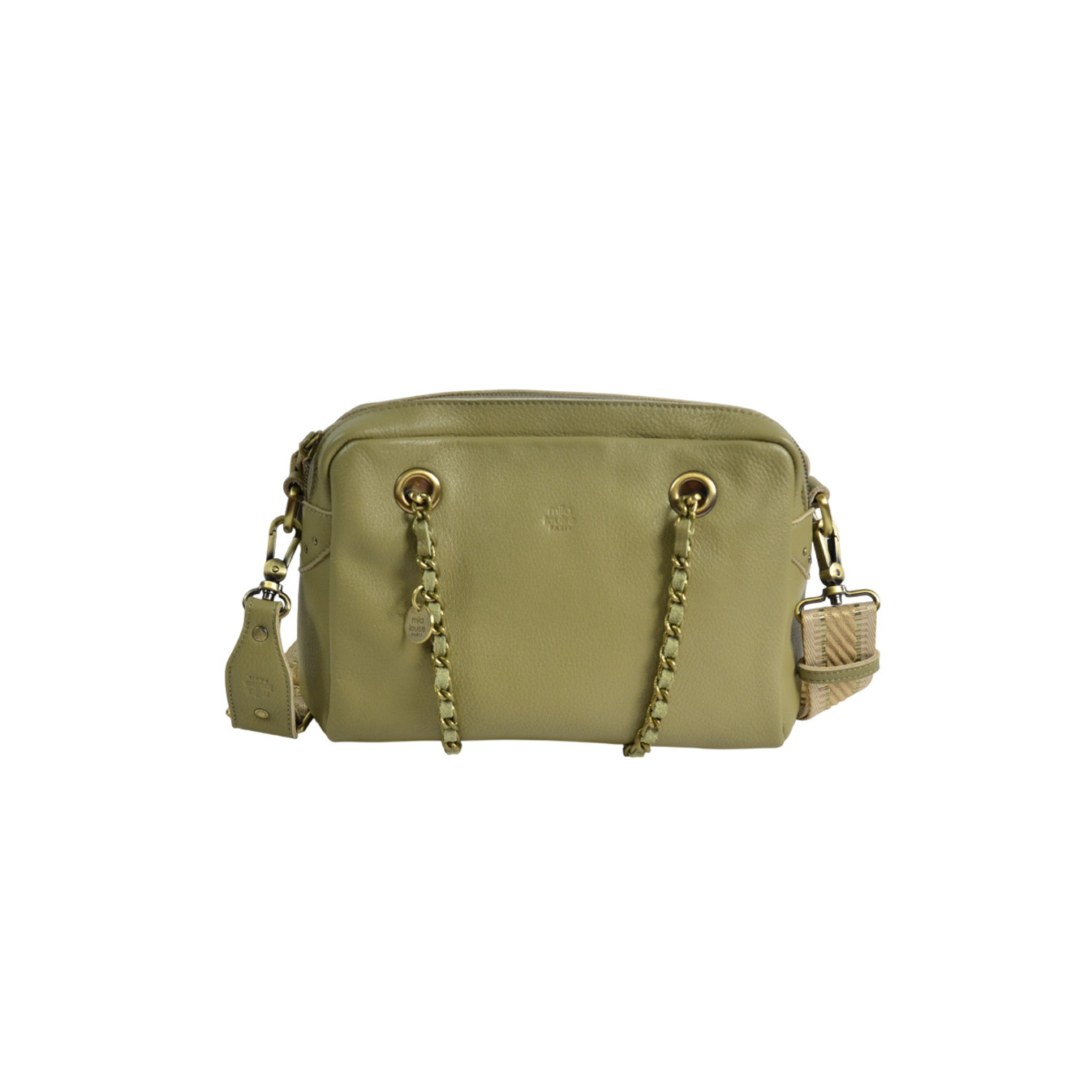 Mila Louise Nell C1 Sling Bag Grainy Leather Oyster