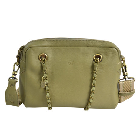 Mila Louise Nell C1 Sling Bag Grainy Leather Oyster