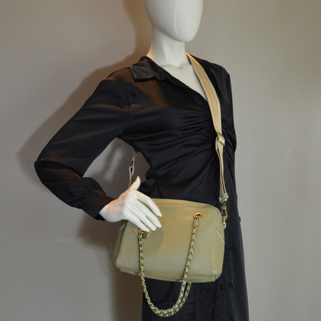 Mila Louise Nell C1 Sling Bag Grainy Leather Oyster